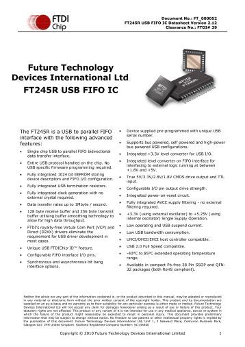 Ft245r Usb Fifo Win7 Driver Download